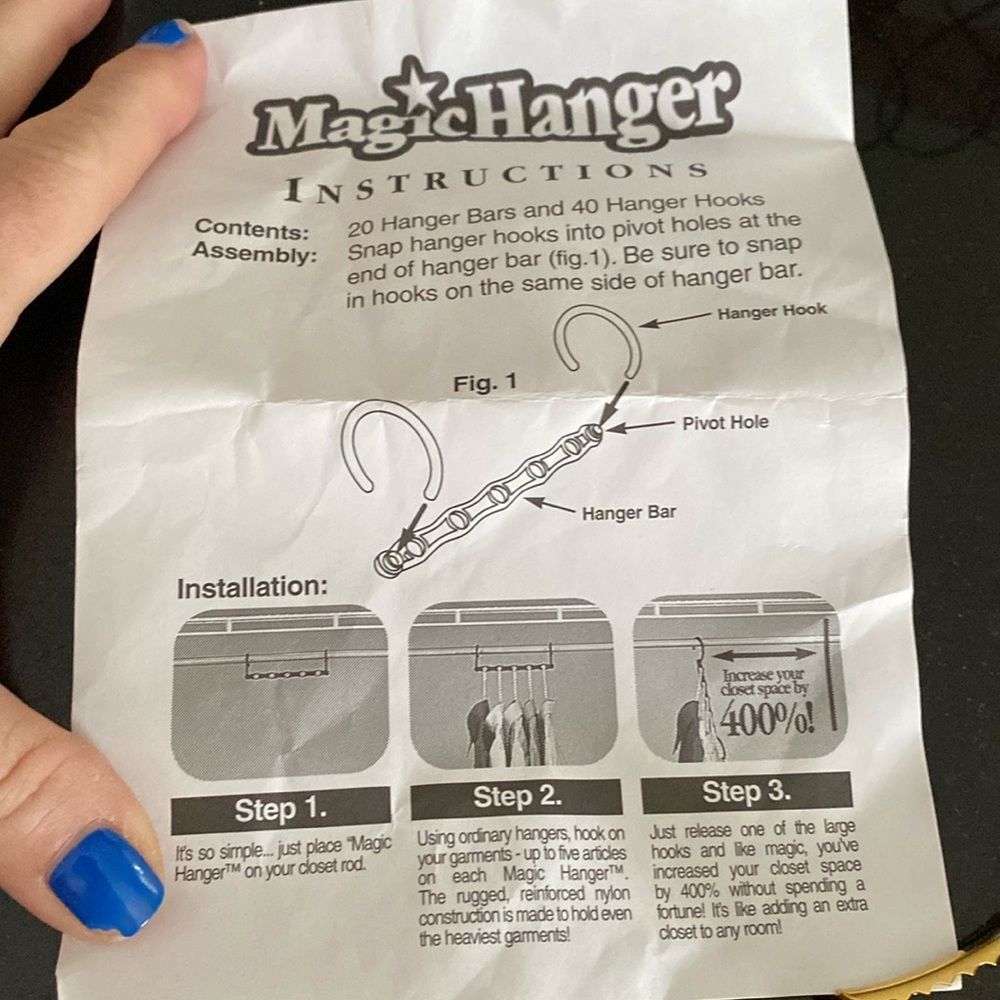 Magic hanger instant closet organizer comes with 10 sticks and end pieces new
